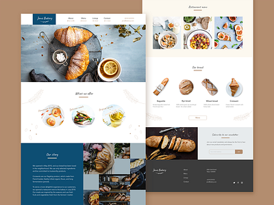 Landing page - Bakery shop bakery bread concept daily ui dailyui landingpage lp simple webdesign webpage website
