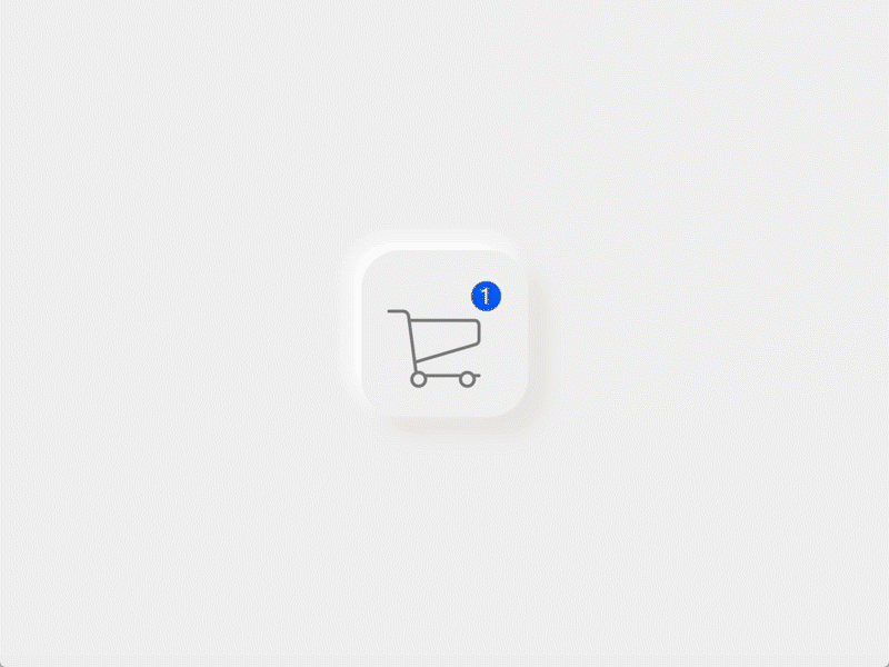 Daily UI #058 - Shopping Cart app daily 100 challenge daily ui dailyui dailyui 058 dailyuichallenge interaction microinteraction neumorphism simple