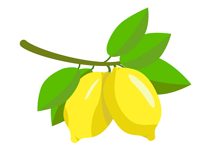 Lemons art card design flash flat fruit illustration kids lemon logo minimal packing vector