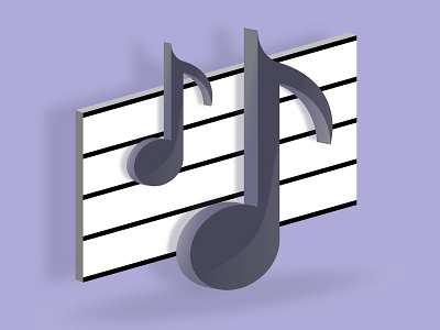 Music Note Icon desctop design flat icon illustrator logo minimal music note vector web