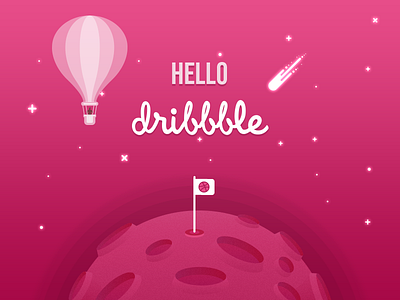 Hello Dribbblers! concept debut landing modern ui ux web design