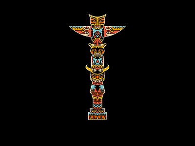 Illustration No.21 design procreate totem tribal.