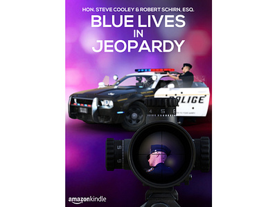 Blue Lives in Jeopardy Book Cover 3d 3d art 3d artst 3d artwork 3d modeling 3dsmax adventure animation book cover character crime killer photoshop police policeman sniper vray