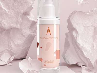 Alison Cosmetics brand identity logo packaging