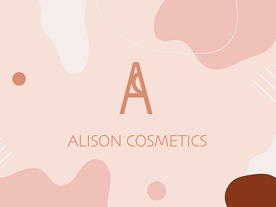 Alison cosmetics logo design brand identity logo packaging pink