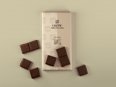 COZTIC brandi identity branding chocolate logo packaging