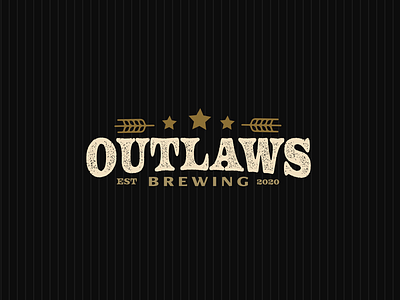 OUTLAWS BREWING beer brand identity design logo