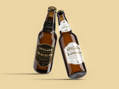 OUTLAWS BREWING beer branding label logo packaging