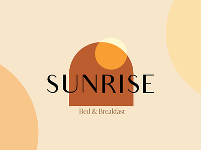 Sunrise bed & breakfast brand identity branding hotel logo logo design