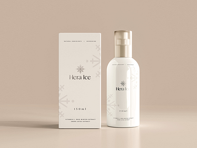 Hera Ice brand identity branding logo packaging skincare