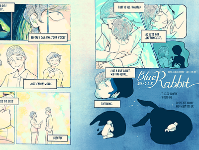 Blue Rabbit comic comic art comicstrip digital graphic illustration illustrations storyboarding