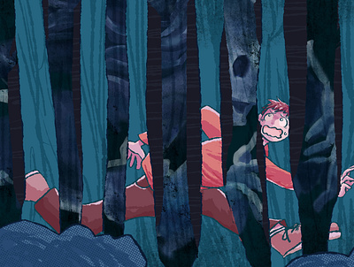 Forest comic art digital graphic illustration illustrations