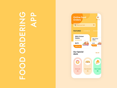 Food Ordering App app design graphicdesign illustration photoshop ui ux vector