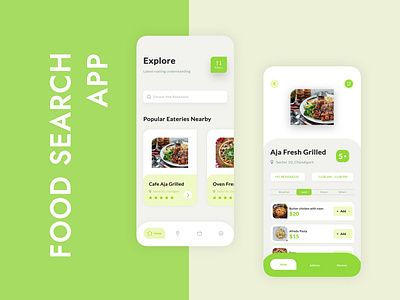 Food Search App app branding design graphicdesign illustration mobileapp photoshop ui ux vector