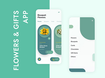 Flower Bouquet App app design graphicdesign inspirational design interactive design interface mobileapp photoshop ui uiux ux