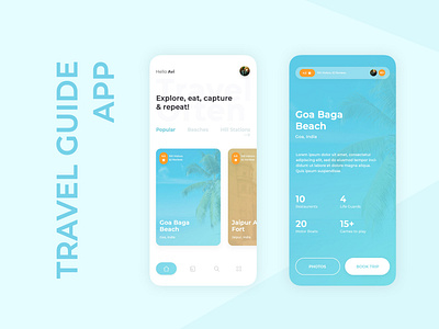 Travel Guide App app branding design graphicdesign inspirational design interactive design interface mobileapp ui uidesign uiux ux