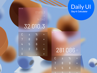 Daily UI :: 004 app design app screen application calculator dailyui dailyuichallenge fluent