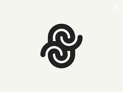 Logo: Letter S bold dynamic letter lettering logotype minimal monogram monoline round s simple wave
