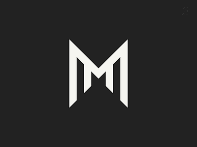 Logo: Letter M bold letter lettering logo logotype m minimal monogram monoline simple symbol typography