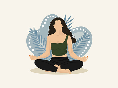 FaceLess girl in lotus position