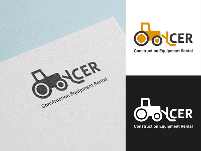 Logo for company Construction Equipment Rental branding bulldozer company construction equipment illustration logo logotype rental ui