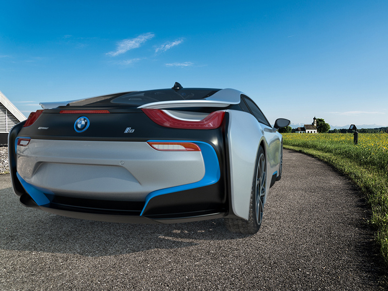 BMW i8 - Outdoor shots sports car 3ds max hybrid render bmw automotive i8 cgi 3d rendering car photoreal