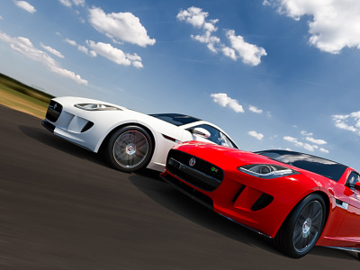 The Race 3d 3ds max automotive automotive visualization car cgi jaguar race render rendering