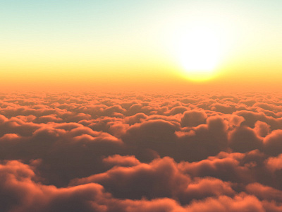 Sunset above the clouds