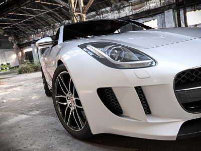 Jaguar F-Type Industrial 3ds automotive car jaguar lighting max realistic render rendering shading visualization