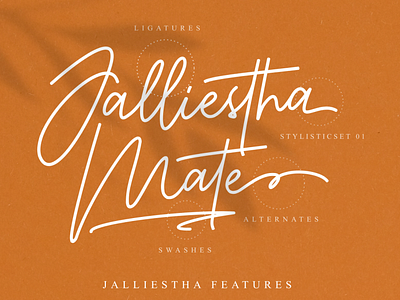 Jalliestha Open Type Feature branding cute design fashion font food product quotes script typography wedding