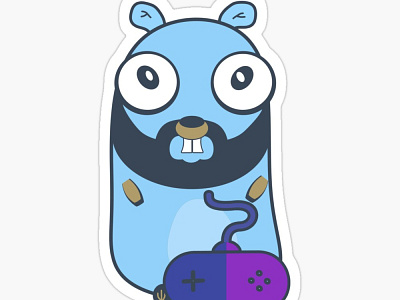 Golang gopher gamer. Programming t-shirt, sticker. developer engineer gamer go golang gopher humor joke language meme programming