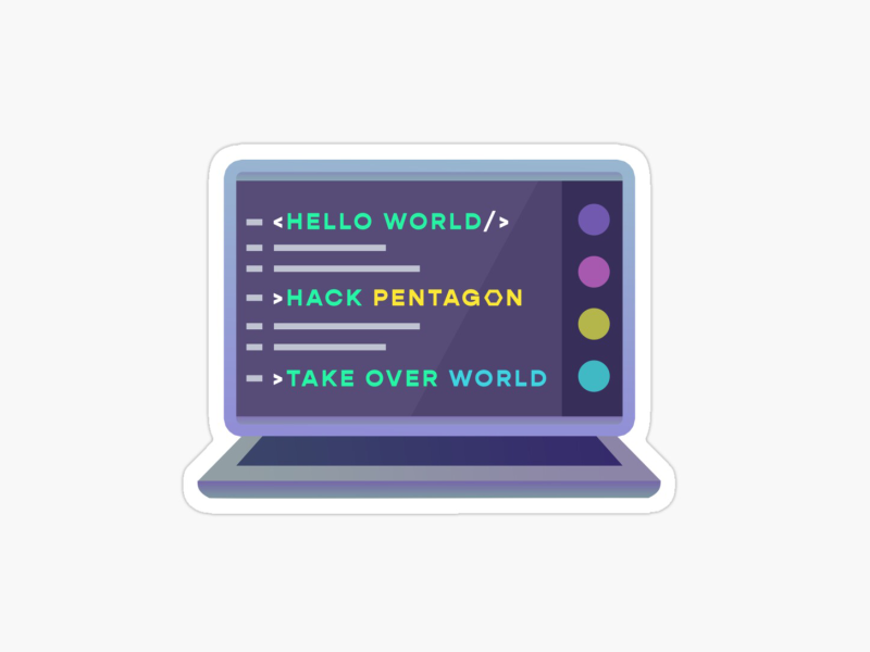 Programmer and hacker geek - Programmer - Sticker