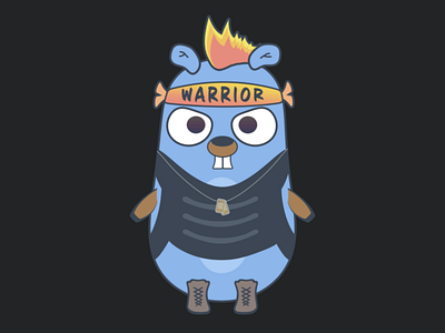 Golang gopher warrior. Programmer gift by Karina on Dribbble