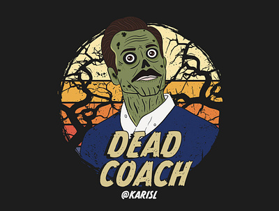 Dead coach. Halloween fan art for Ted lasso show comicks fan art halloween illustration movie retro ted lasso tv show