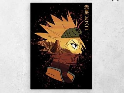 Sabukui Bisco fan art poster akaboshi anime anime hero bisco boy character manga mushroom post appocaliptic sabukui warrior