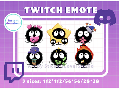 DEMON GIRL Emotes Pack (3) | Twitch | Discord |  | Streaming | D/S  Cute Anime Chibi