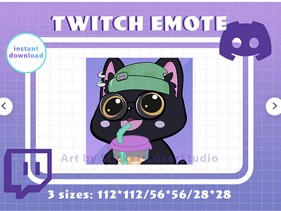 Valorant Killjoy twitch emote/ discord like cute kawaii cat