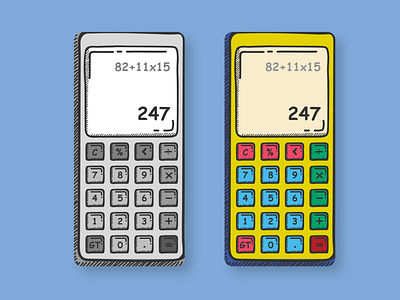 Daily UI • #004 • Calculator calculator calculator ui comic comic art daily 100 challenge dailyui doodle doodle art ui