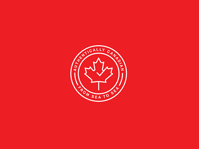 Authentically Canadian branding illustration logo vector