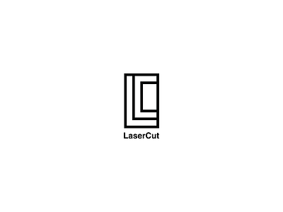 LaserCut branding design flat illustration illustrator logo minimal vector