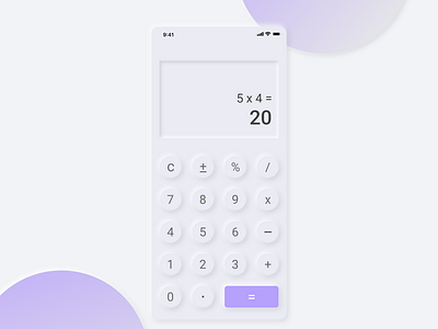 dailyui 004 challenge design a calculator