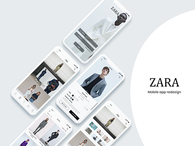 e commerce app UI design / zara app redesign