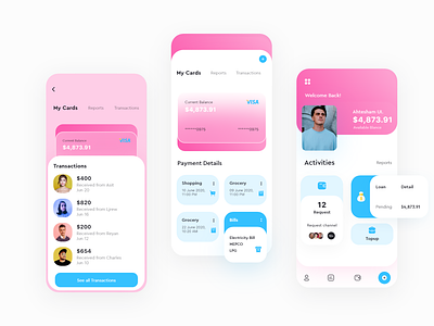 Online Banking mobile app UI design