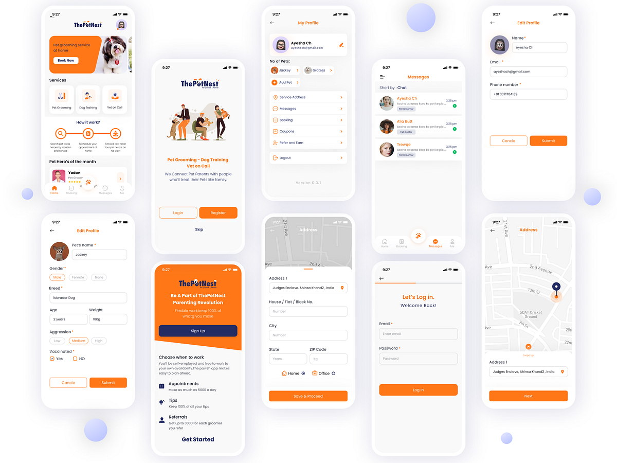 The Petnest App UI Design by Ahtesham Shabbir on Dribbble