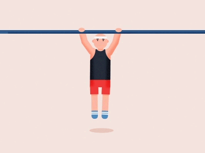 Chin ups 2d after effects animation flat gif workout