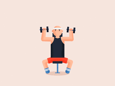 Workout part II 2d ae after effects animation flat gif martin kundby photoshop workout
