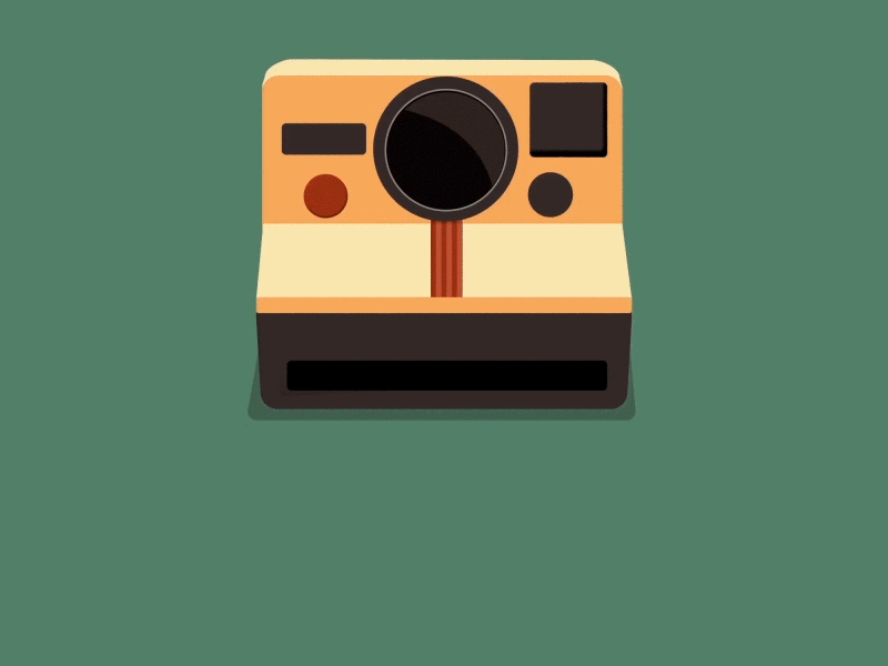 Polaroid 2d after effects animation camera flat gif motion polaroid vector