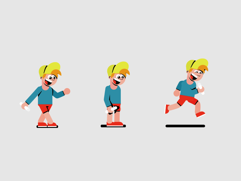 Flimbo's Quest Sprites 2d after effects animation character flat gif jump martin kundby motion graphics rubberhose vector walkcycle