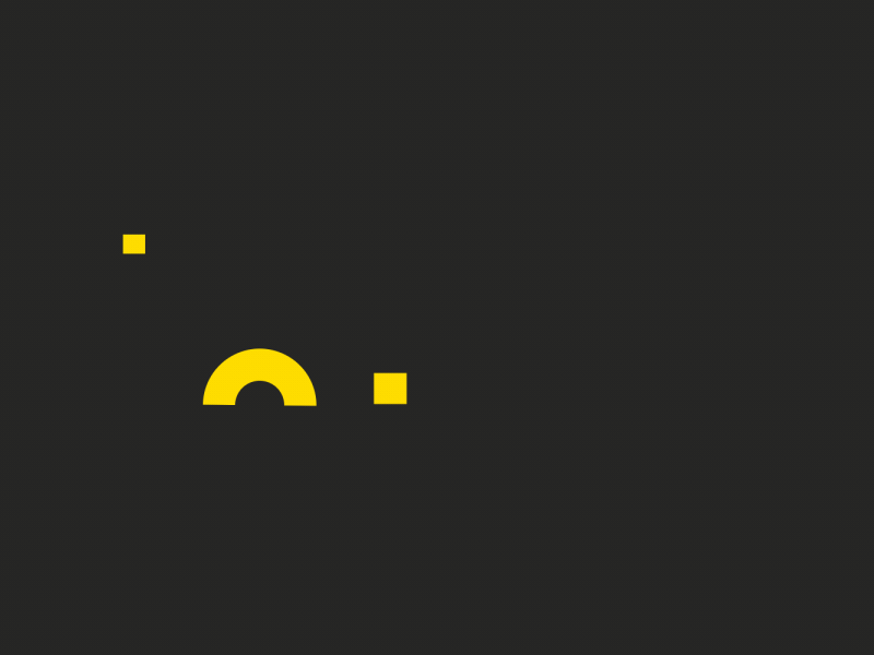 Nerdish Logo Animation bouncy martin kundby typography yellow