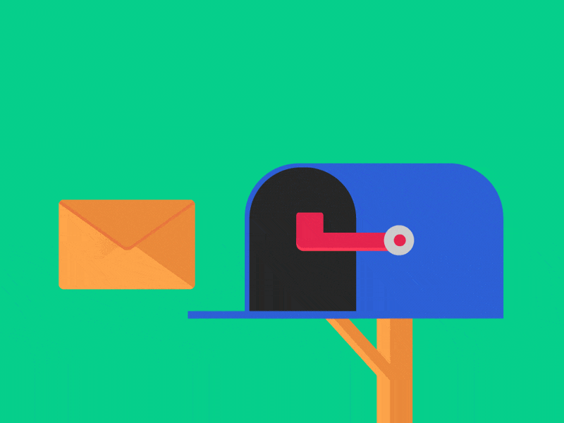 Tyra mail 2d animation email envelope flat gif mailbox post ui uix